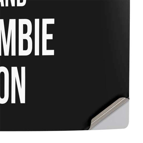 Eat Brains and Zombie On Black PS5 Slim Digital Edition Console Skin