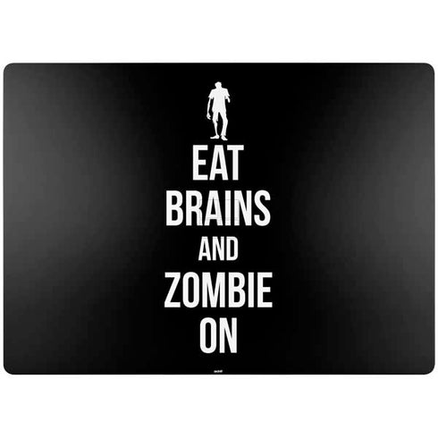 Eat Brains and Zombie On Black Surface Laptop 7 13.8in Skin