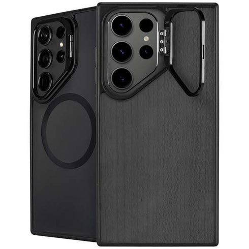 Ebony Wood Galaxy S26 Ultra Kickstand Case