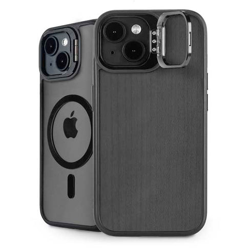 Ebony Wood iPhone 14 Plus Kickstand Case