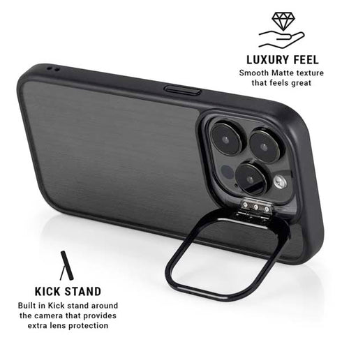 Ebony Wood iPhone 14 Pro Max Kickstand Case
