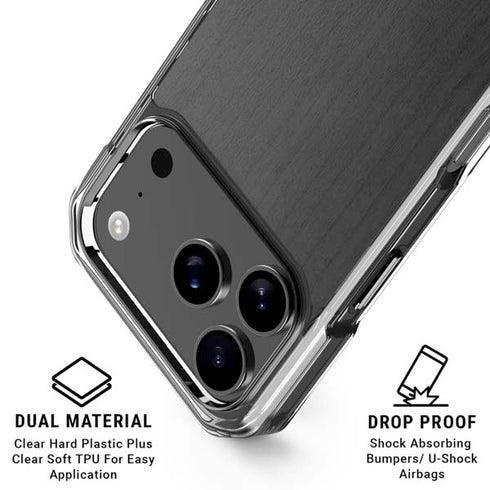 Ebony Wood iPhone 17 Pro Max Clear Case