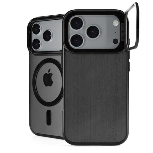 Ebony Wood iPhone 18 Pro Kickstand Case