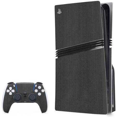 Ebony Wood PS5 Pro Disk Bundle Skin