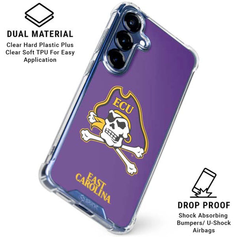 East Carolina University ECU Pirates Galaxy S25 Clear Case