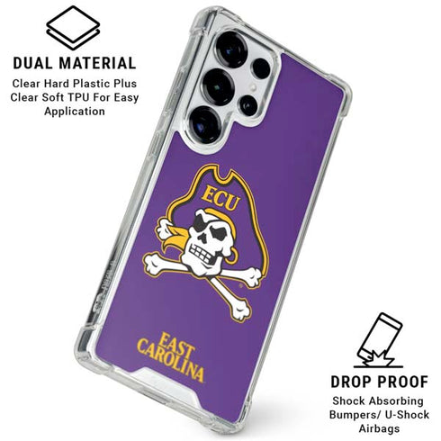 East Carolina University ECU Pirates Galaxy S25 Ultra Clear Case