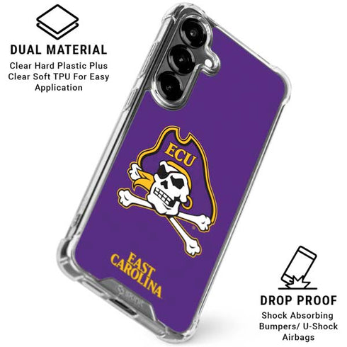 East Carolina University ECU Pirates Galaxy S26 Clear Case
