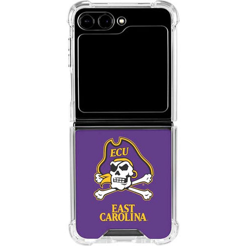 East Carolina University ECU Pirates Galaxy Z Flip6 Clear Case