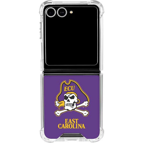 East Carolina University ECU Pirates Galaxy Z Flip7 Clear Case