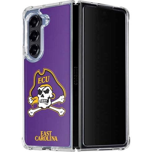 East Carolina University ECU Pirates Galaxy Z Fold5 5G Clear Case