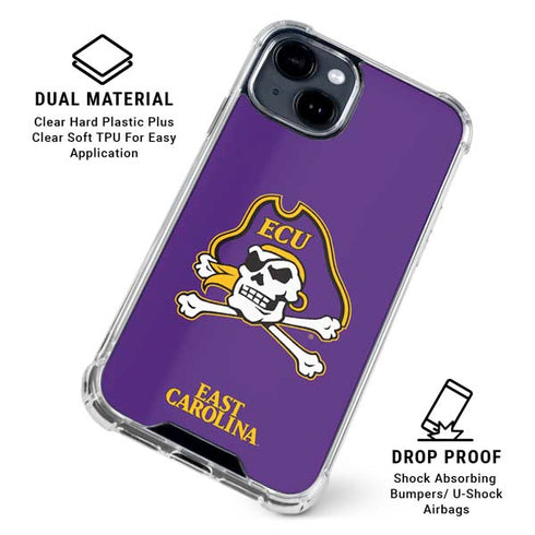 East Carolina University ECU Pirates iPhone 15 Clear Case