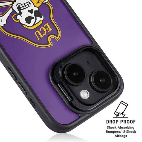 East Carolina University ECU Pirates iPhone 15 Plus Kickstand Case