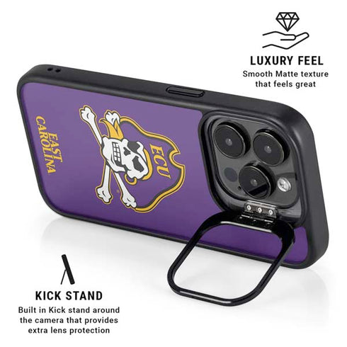 East Carolina University ECU Pirates iPhone 15 Pro Kickstand Case