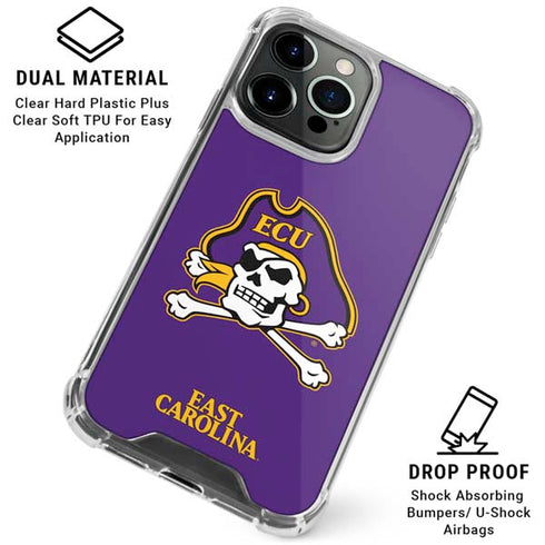 East Carolina University ECU Pirates iPhone 16 Pro Max Clear Case