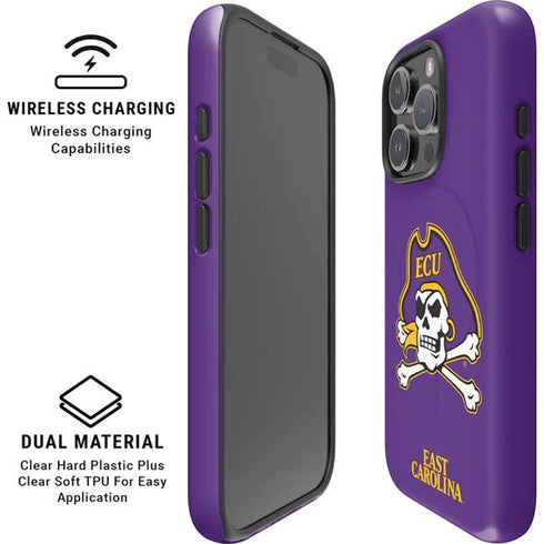 East Carolina University ECU Pirates iPhone 16 Pro Max Magsafe Impact Case