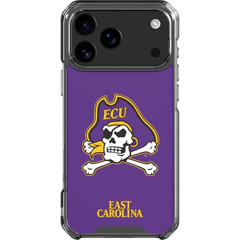 East Carolina University ECU Pirates iPhone 17 Pro Max Clear Case