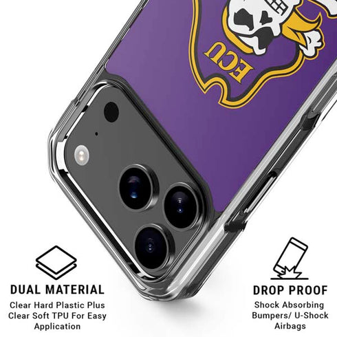 East Carolina University ECU Pirates iPhone 18 Pro Clear Case