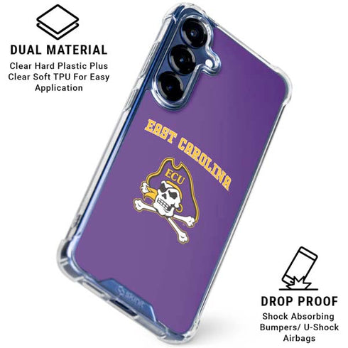 East Carolina University ECU Pirates Logo Galaxy S25 Plus Clear Case