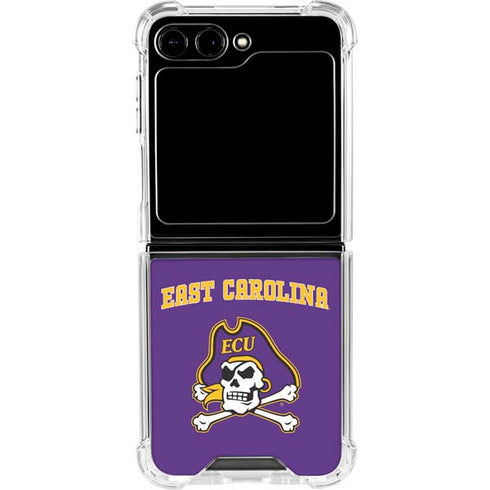 East Carolina University ECU Pirates Logo Galaxy Z Flip6 Clear Case