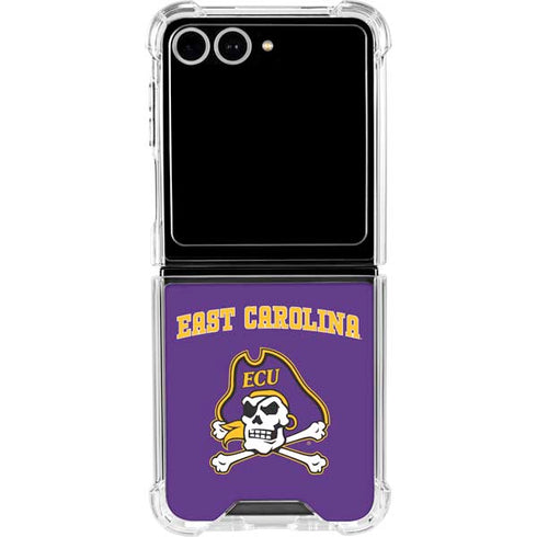 East Carolina University ECU Pirates Logo Galaxy Z Flip7 Clear Case