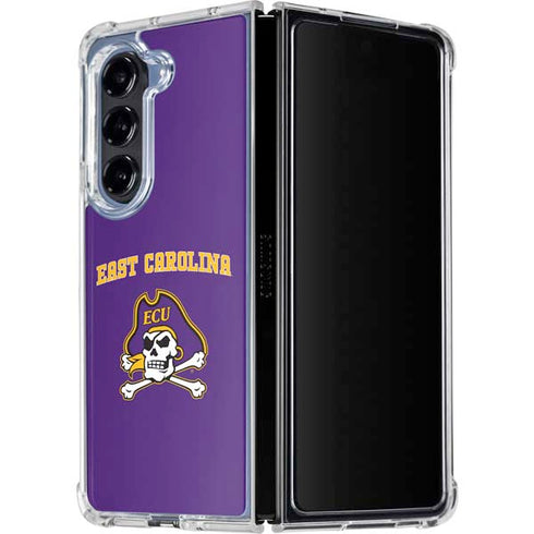 East Carolina University ECU Pirates Logo Galaxy Z Fold5 5G Clear Case