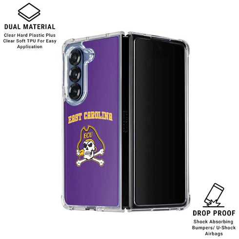 East Carolina University ECU Pirates Logo Galaxy Z Fold7 Clear Case