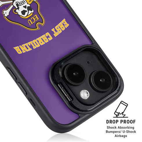 East Carolina University ECU Pirates Logo iPhone 14 Kickstand Case