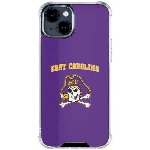 East Carolina University ECU Pirates Logo iPhone 15 Clear Case