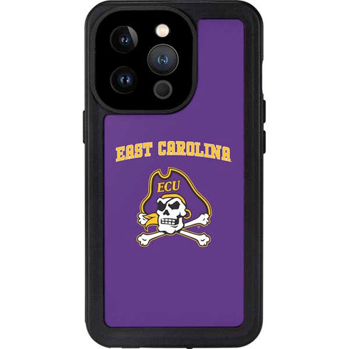 East Carolina University ECU Pirates Logo iPhone 15 Pro Waterproof Case