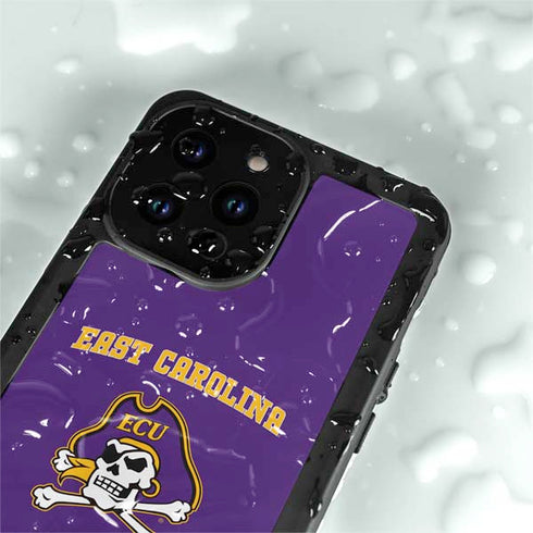 East Carolina University ECU Pirates Logo iPhone 15 Pro Waterproof Case