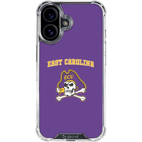 East Carolina University ECU Pirates Logo iPhone 16 Plus Clear Case