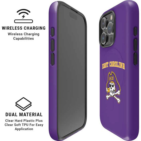 East Carolina University ECU Pirates Logo iPhone 16 Pro Magsafe Impact Case