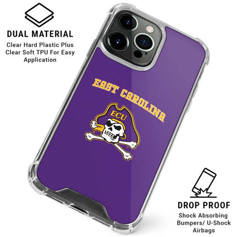East Carolina University ECU Pirates Logo iPhone 16 Pro Max Clear Case