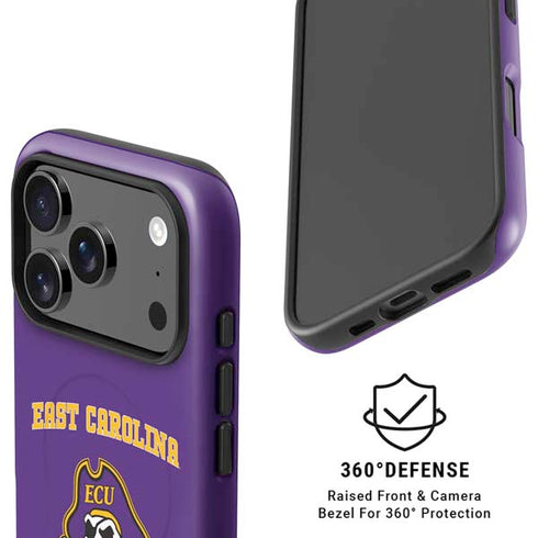 East Carolina University ECU Pirates Logo iPhone 17 Pro Magsafe Impact Case