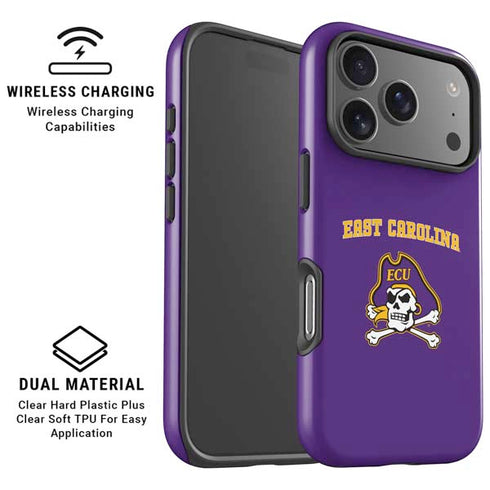 East Carolina University ECU Pirates Logo iPhone 17 Pro Magsafe Impact Case
