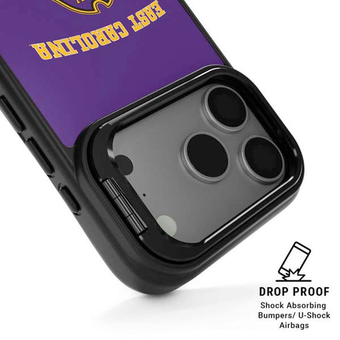 East Carolina University ECU Pirates Logo iPhone 17 Pro Max Kickstand Case