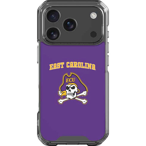 East Carolina University ECU Pirates Logo iPhone 18 Pro Clear Case