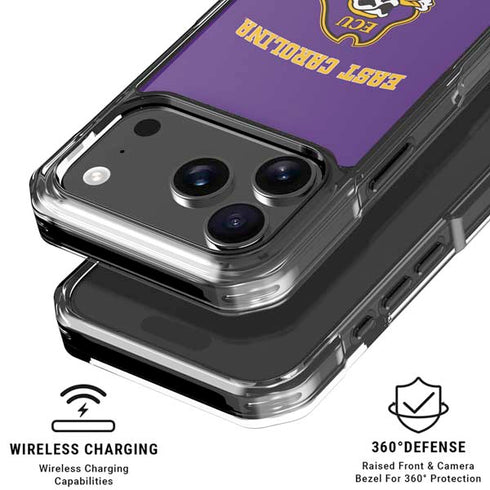 East Carolina University ECU Pirates Logo iPhone 18 Pro Clear Case