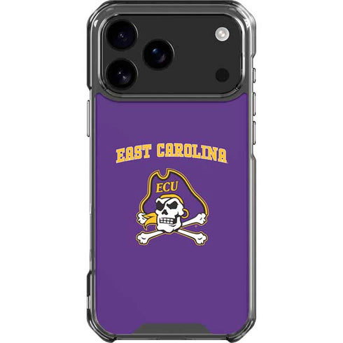 East Carolina University ECU Pirates Logo iPhone 18 Pro Max Clear Case
