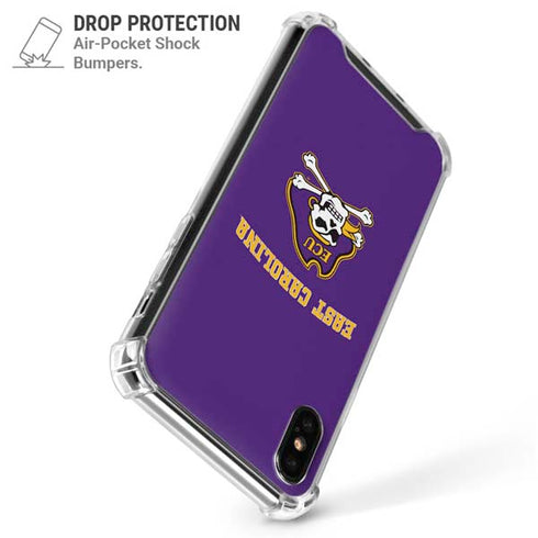 East Carolina University ECU Pirates Logo iPhone X/XS Clear Case