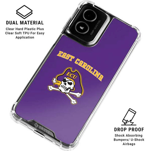East Carolina University ECU Pirates Logo Moto G Power 5G (2024) Clear Case