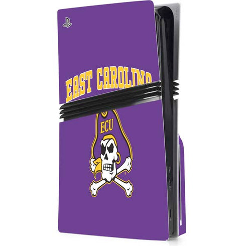 East Carolina University ECU Pirates Logo PS5 Pro Disk Console Skin
