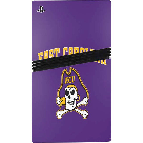 East Carolina University ECU Pirates Logo PS5 Pro Disk Console Skin