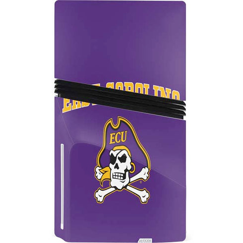 East Carolina University ECU Pirates Logo PS5 Pro Disk Console Skin