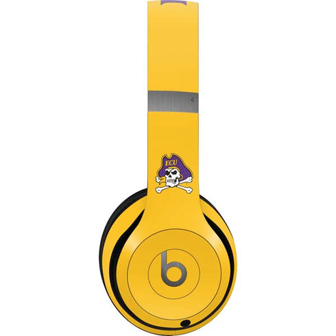 East Carolina University ECU Pirates Logo Yellow Beats Solo 4 Wireless Headphones Skin