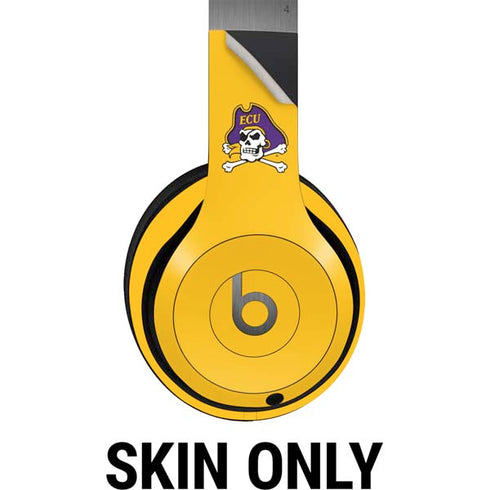 East Carolina University ECU Pirates Logo Yellow Beats Solo 4 Wireless Headphones Skin