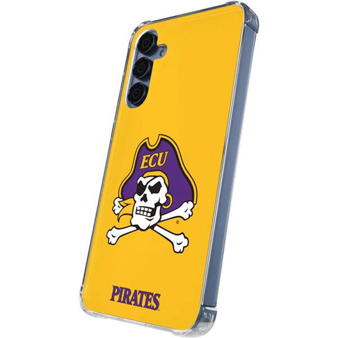 East Carolina University ECU Pirates Logo Yellow Galaxy A35 5G Clear Case