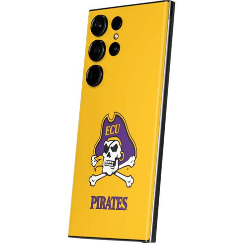 East Carolina University ECU Pirates Logo Yellow Galaxy Skins