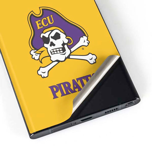 East Carolina University ECU Pirates Logo Yellow Galaxy Skins