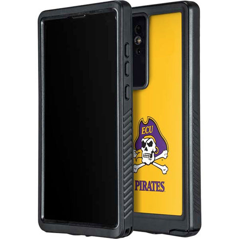 East Carolina University ECU Pirates Logo Yellow Galaxy S24 Ultra Waterproof Case